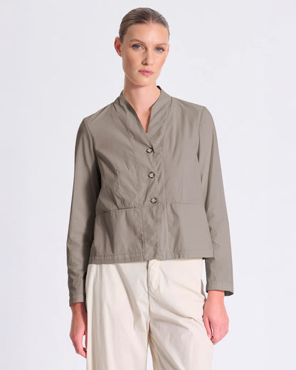 Fitted Jacket With Seam - Taupe