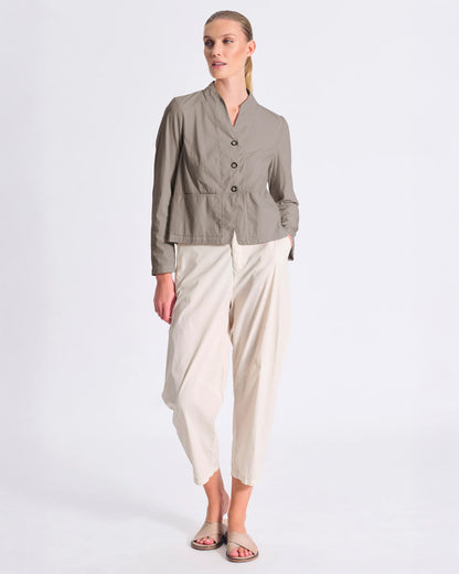 Fitted Jacket With Seam - Taupe