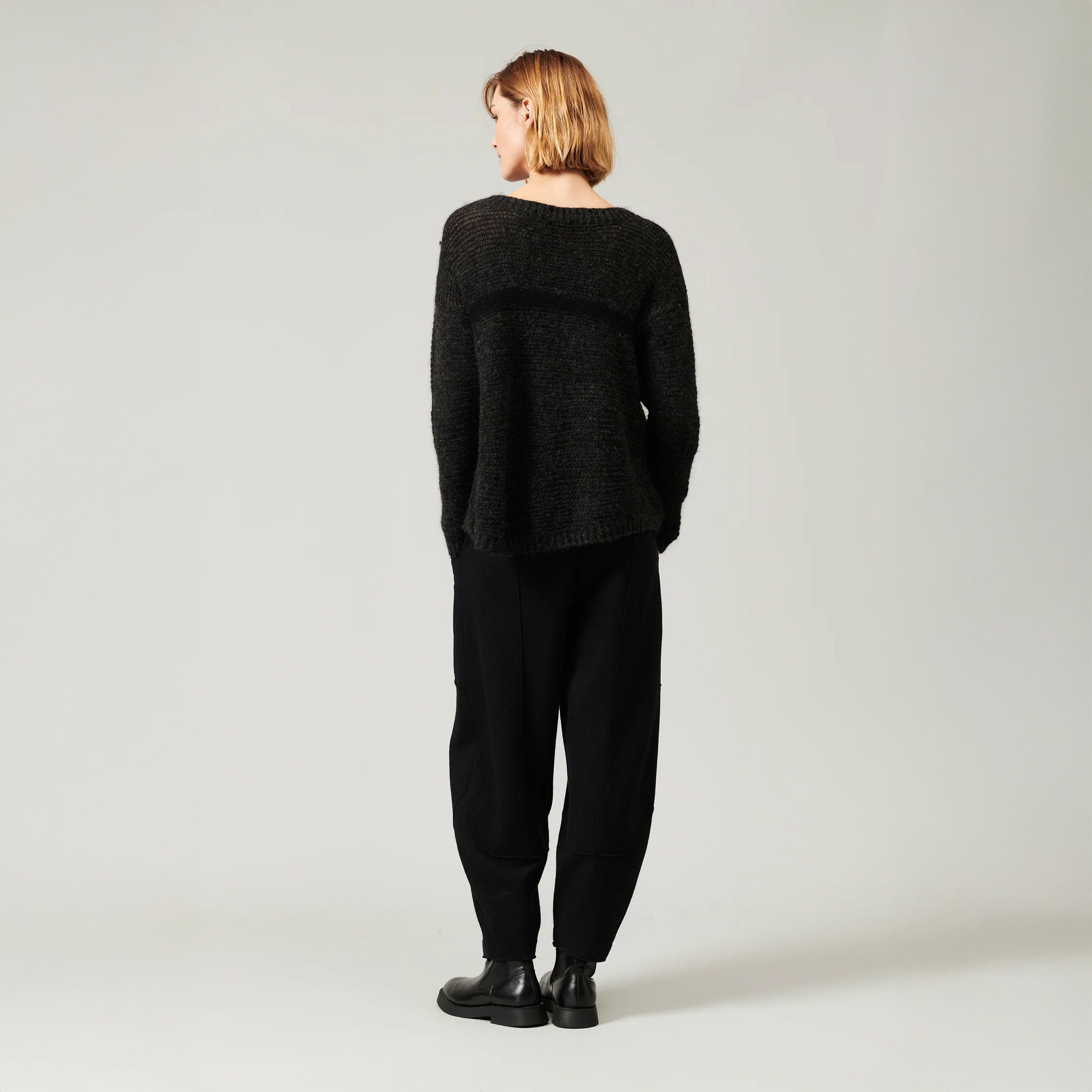 Textured Knit Jumper - Anthracite