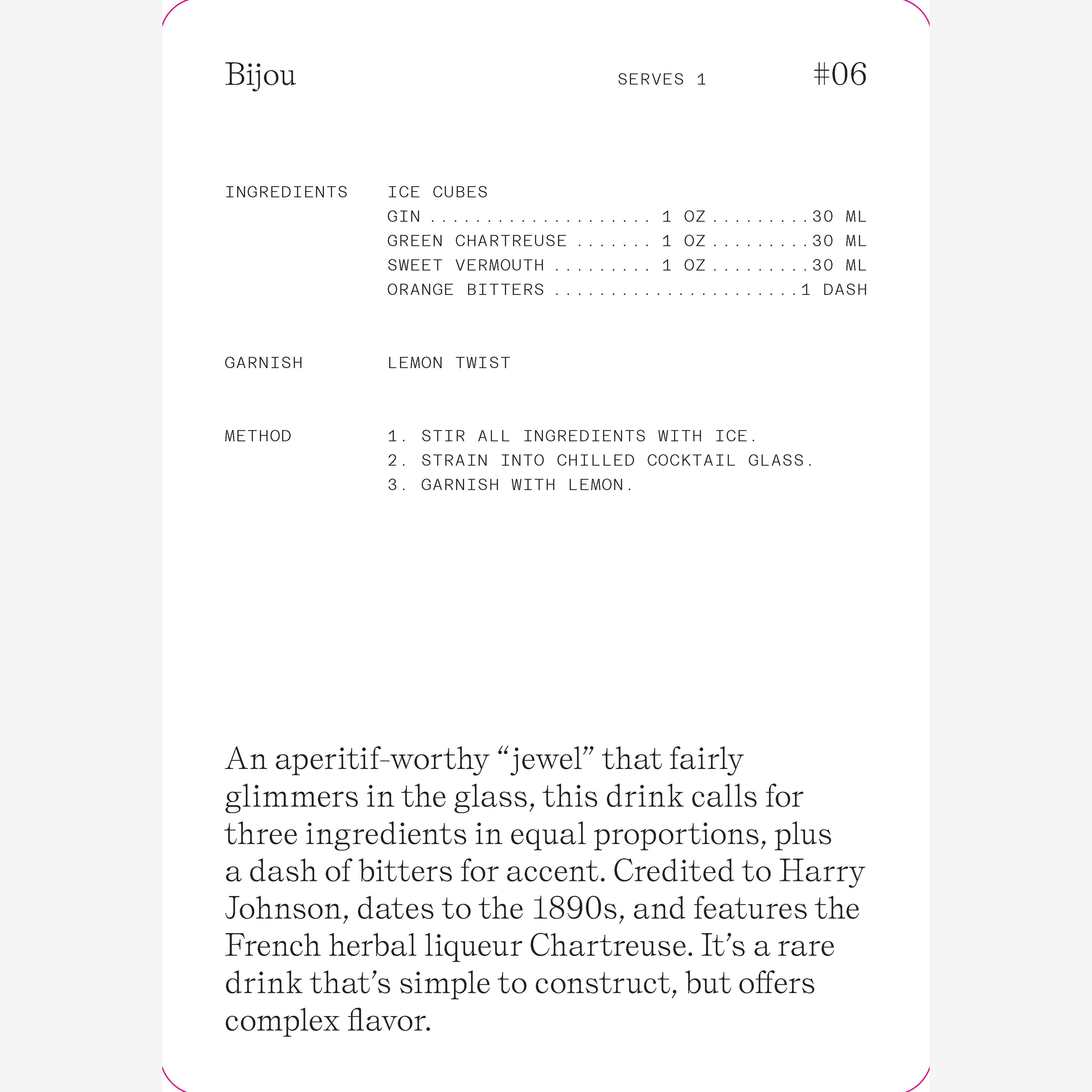 Cocktail Cabinet: Gin Recipe Cards