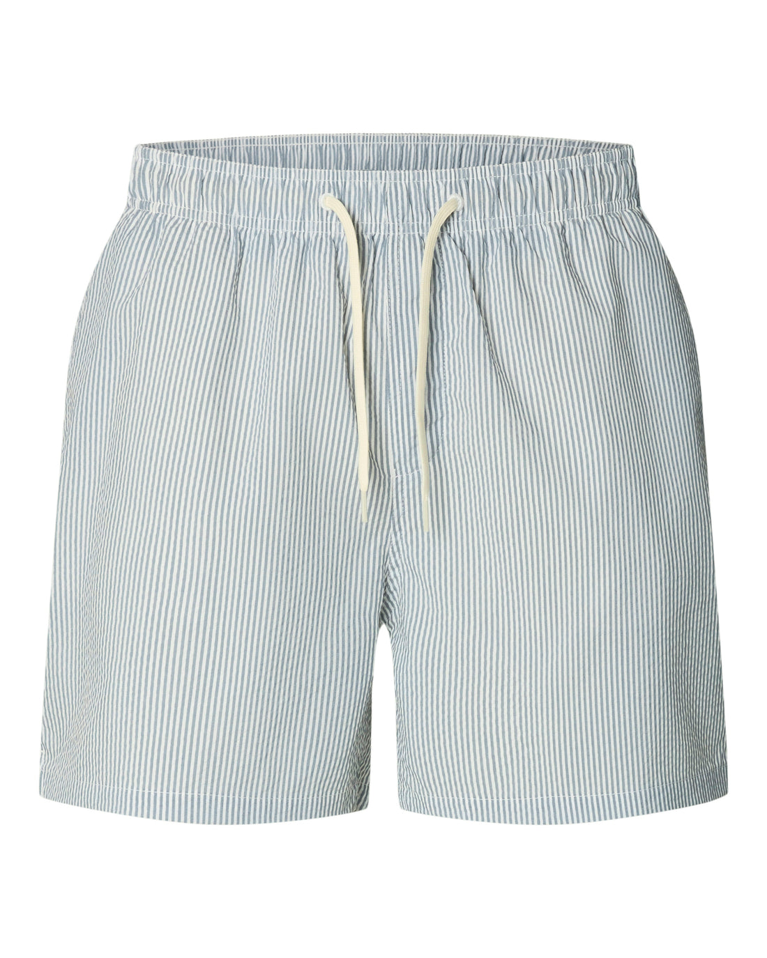 Cooper-Seersucker Swimshorts - Blue Mirage