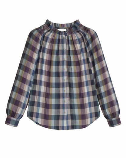 Cosmic Trail Mary Check Shirt - Plum