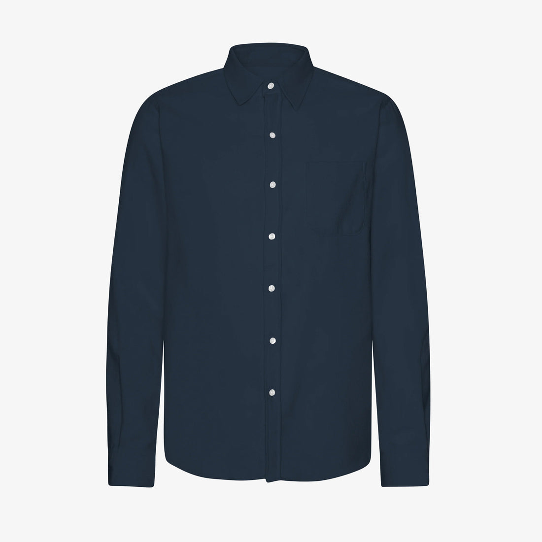 Organic Flannel Shirt - Navy Blue