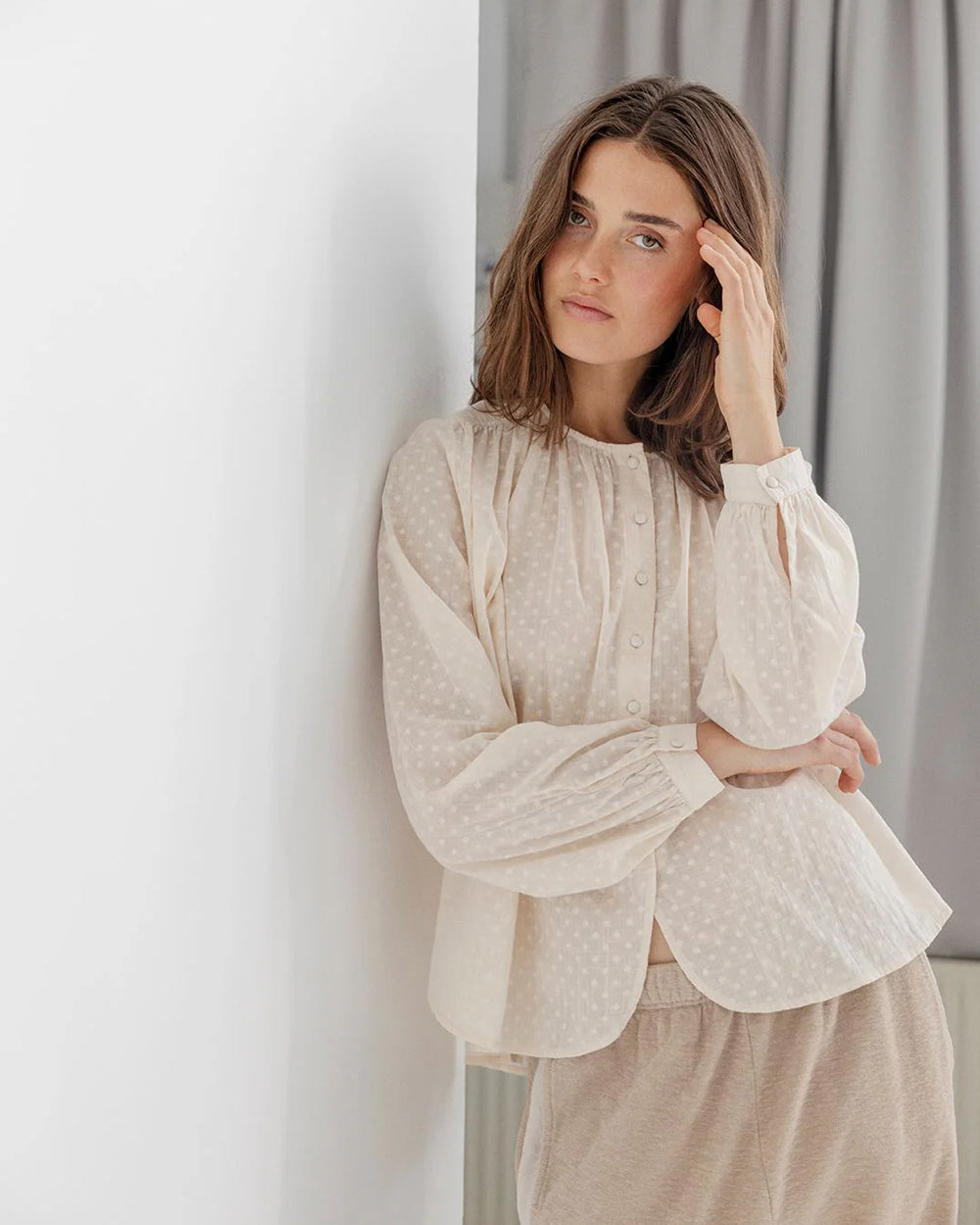 Caden Blouse - Pale Blush