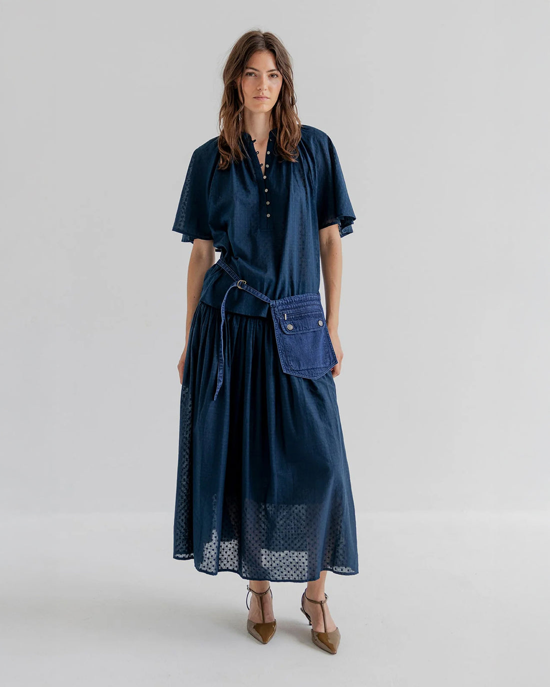 Candie Long Skirt - Stormy