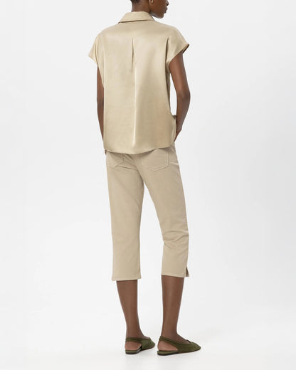 Capri Denim Trousers - Sand