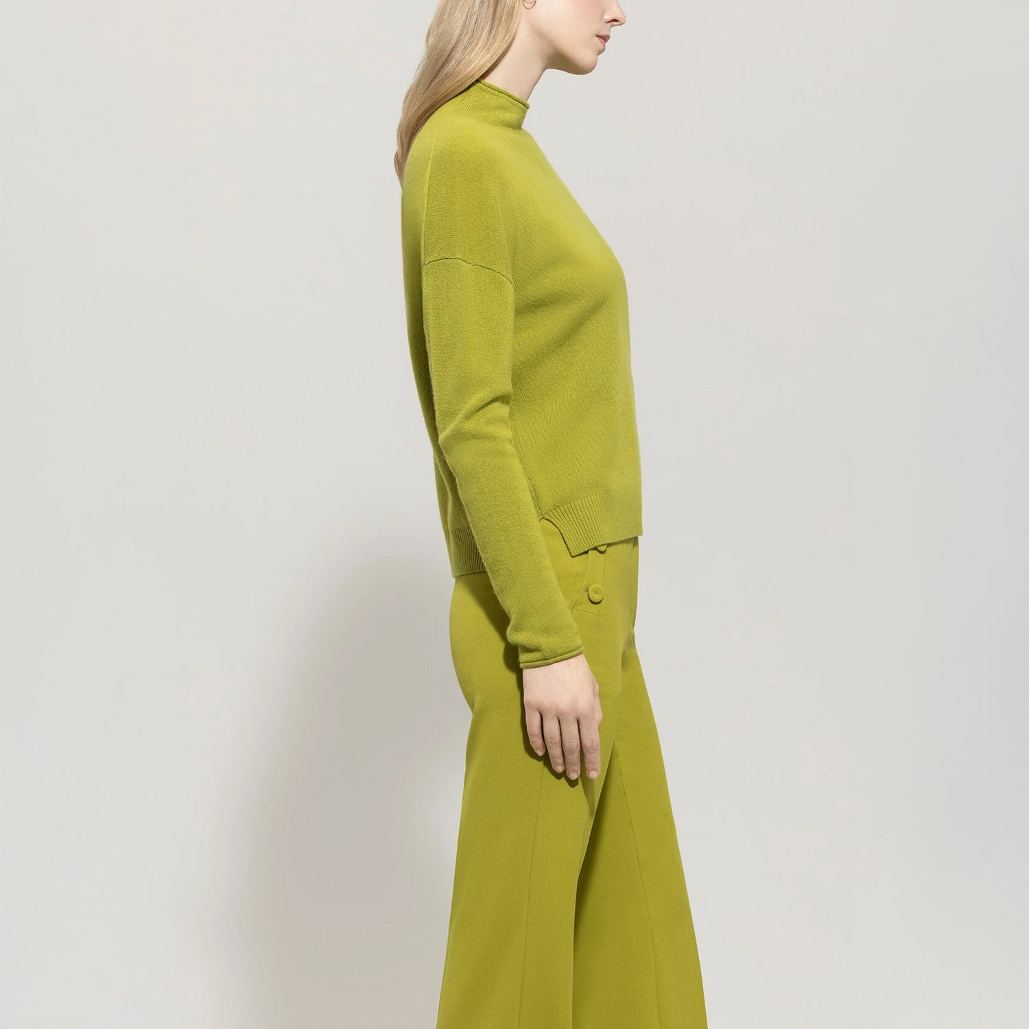 Cashmere Blend Jumper - Acid Green
