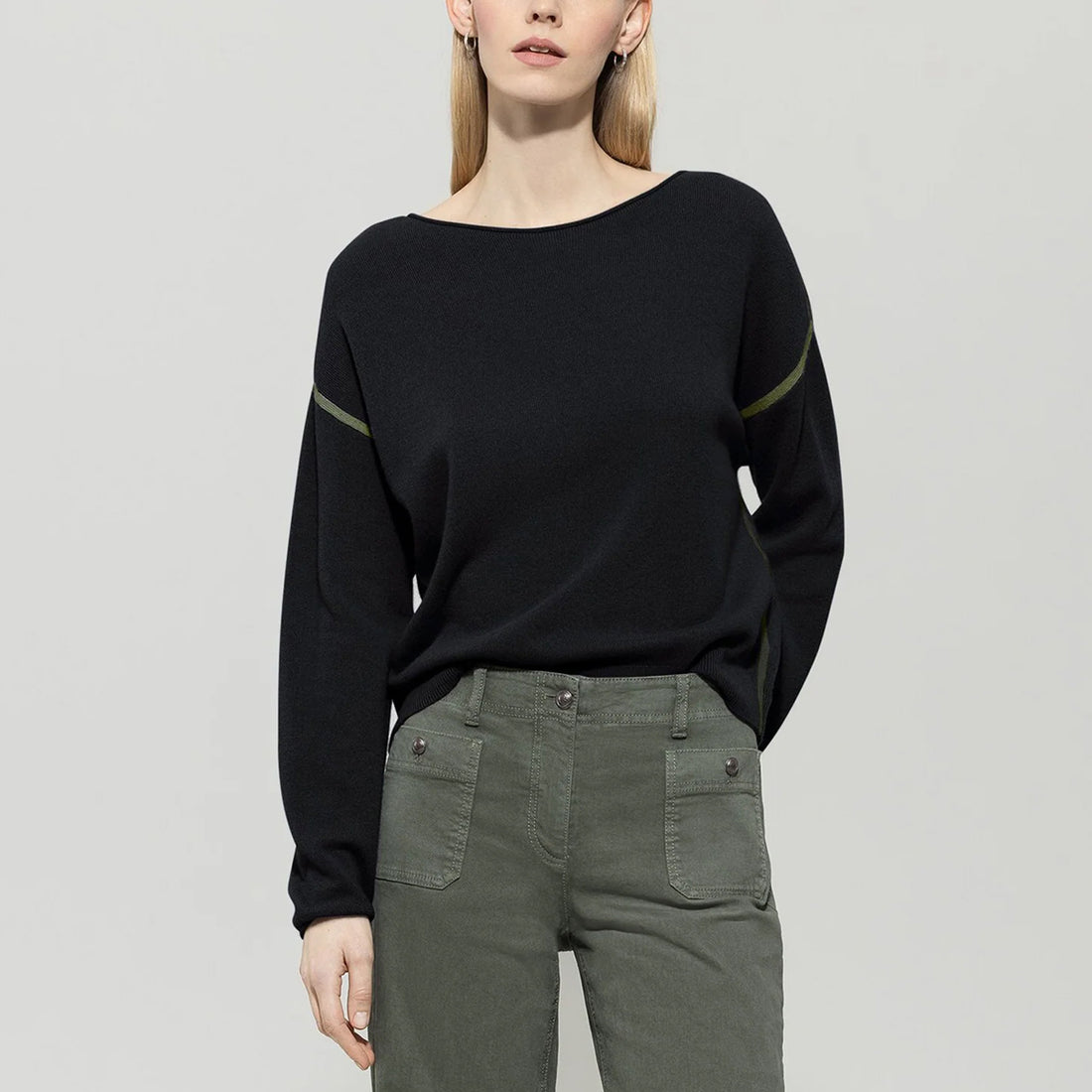 Cashmere Blend Pullover - Deep Black