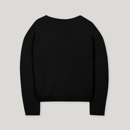 Cashmere Blend Pullover - Deep Black