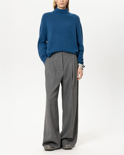 Cashmere Blend Turtleneck Knit - Sapphire