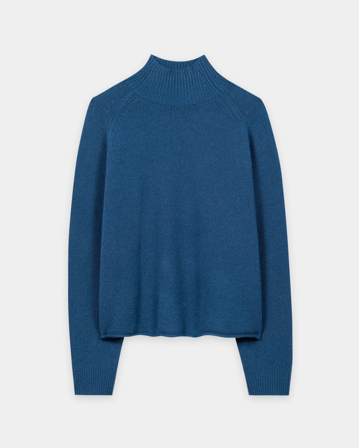 Cashmere Blend Turtleneck Knit - Sapphire