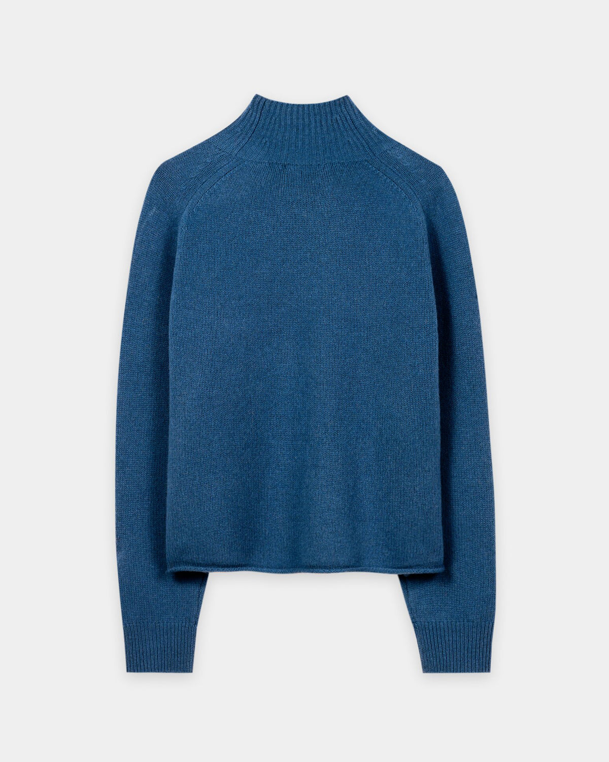 Cashmere Blend Turtleneck Knit - Sapphire