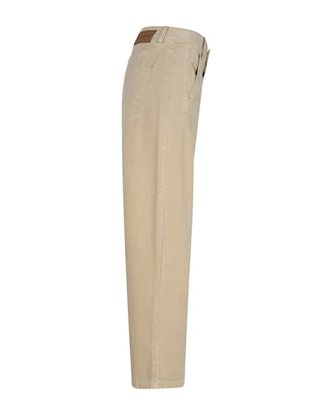 Caitlina Fine Cord Trousers - Pebble