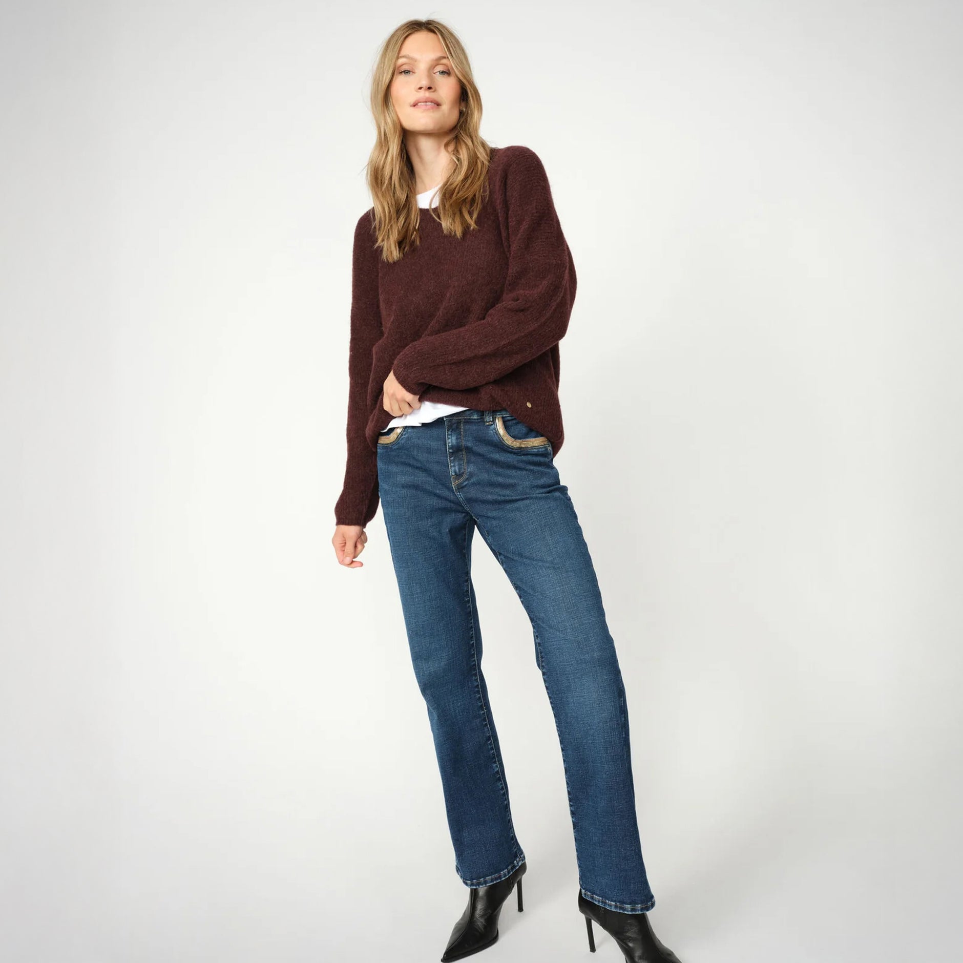 Cecilia Perla Ankle Jeans - Dark Grey