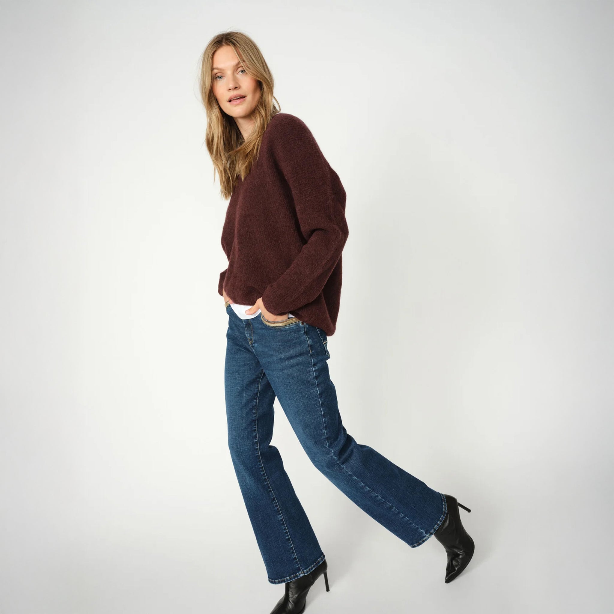Cecilia Perla Ankle Jeans - Dark Grey