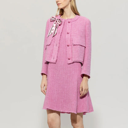 Vintage Tweed Jacket - Candy Pink