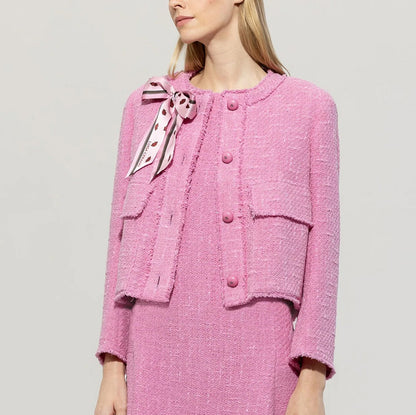 Vintage Tweed Jacket - Candy Pink