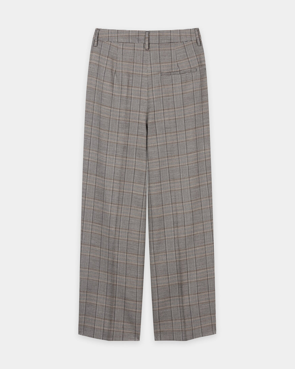 Check Tapered Trousers - Heather Grey