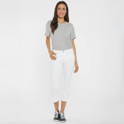 Chloe Capri Jeans - Optic White