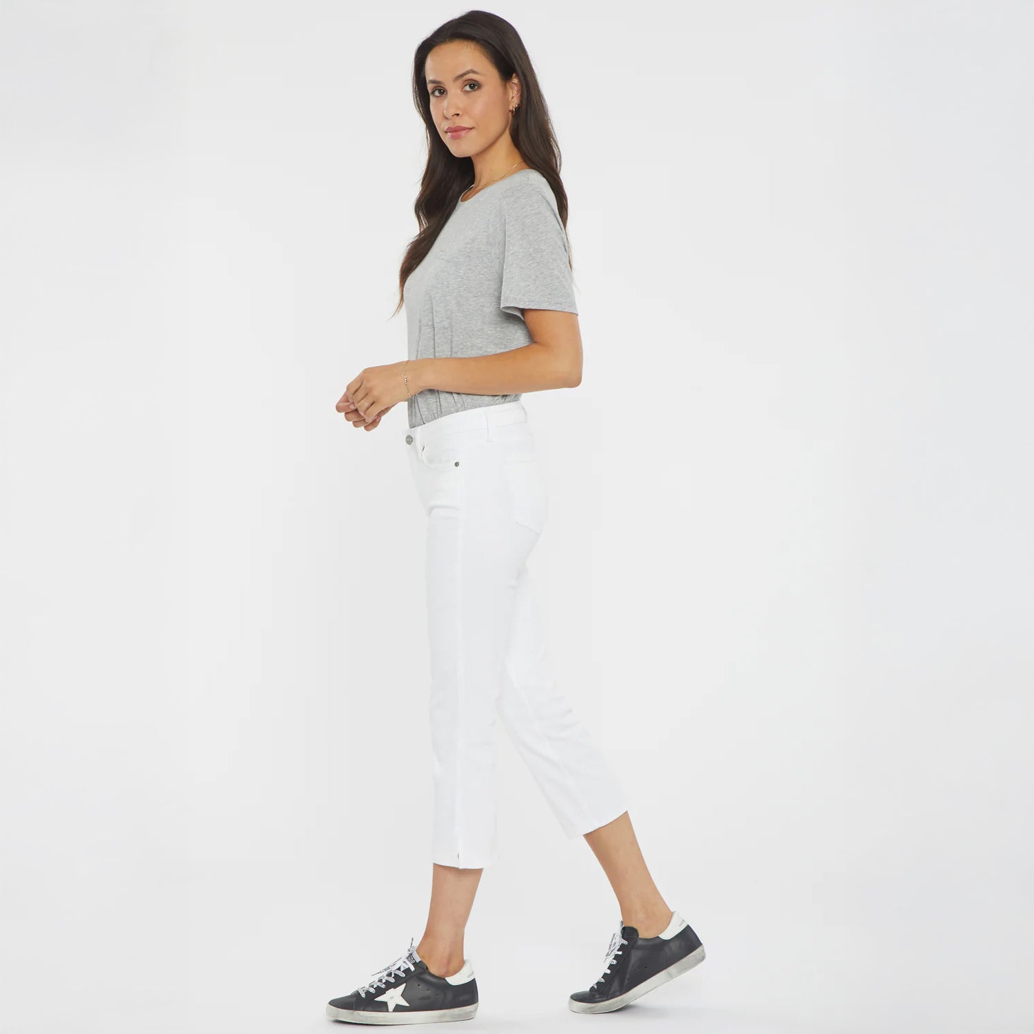 Chloe Capri Jeans - Optic White