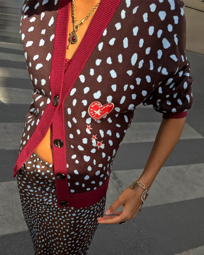 Deer Cardigan - Chocolate