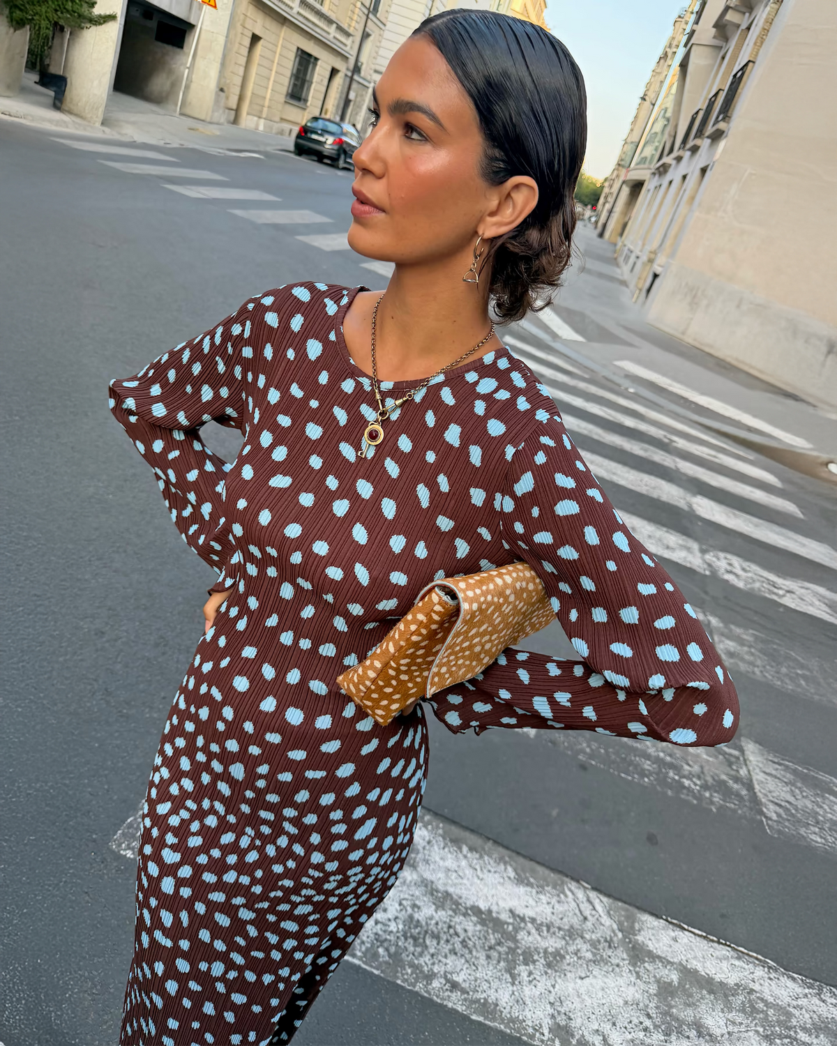 Deer Gaia Dress - Chocolate
