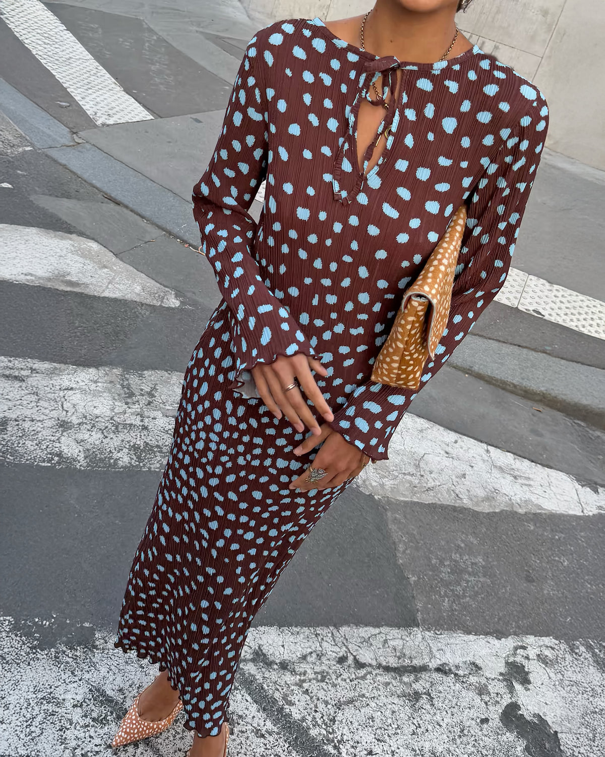Deer Gaia Dress - Chocolate