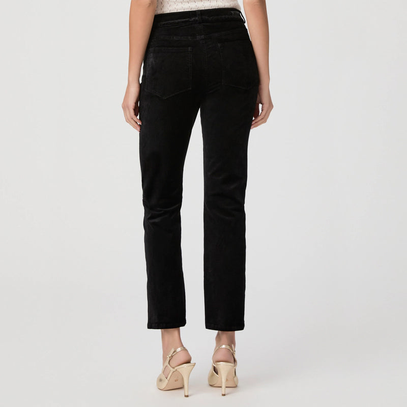 Cindy Twisted Seam Slit Trousers - Black Overdye