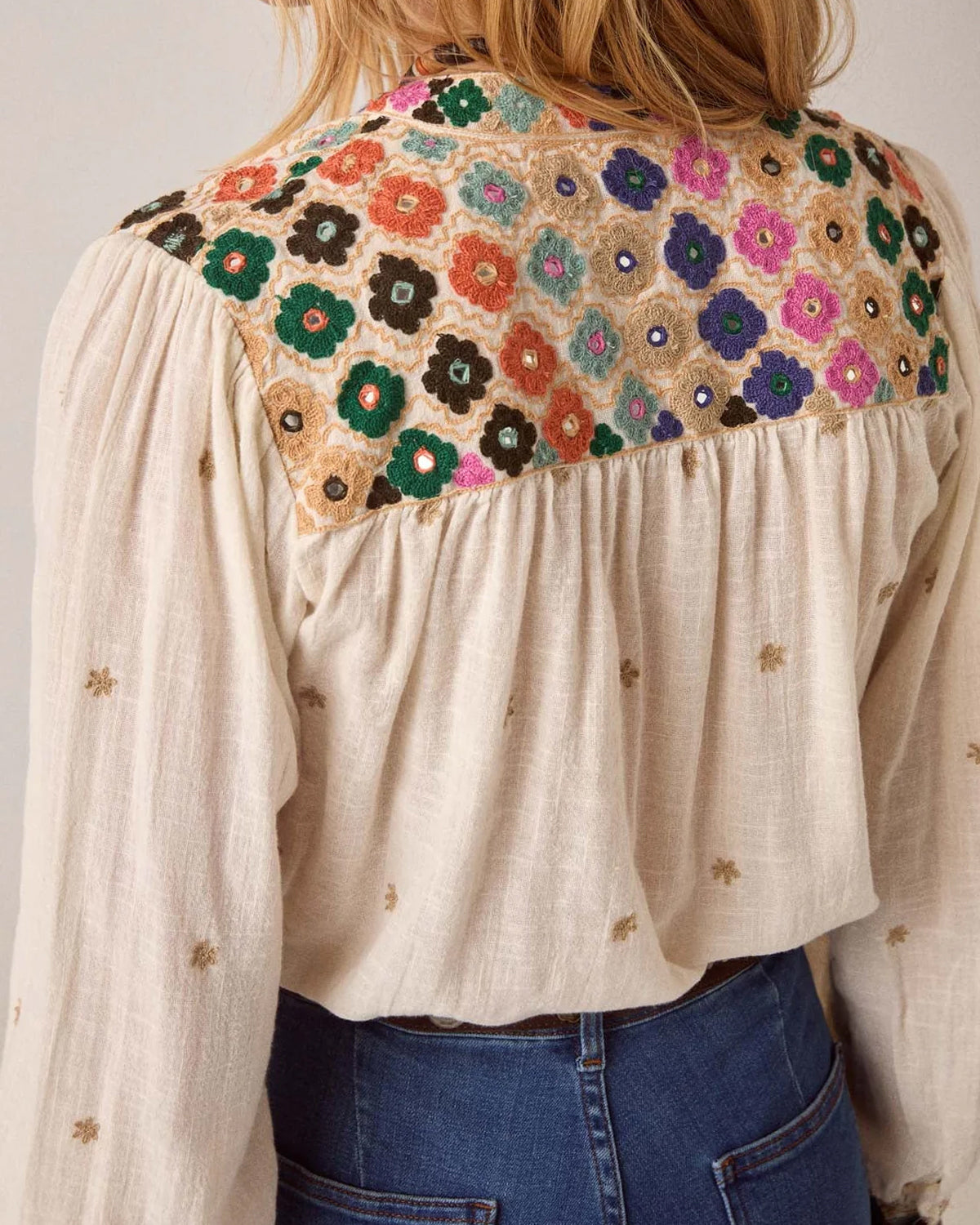 Cleo Cheesecloth Blouse - White