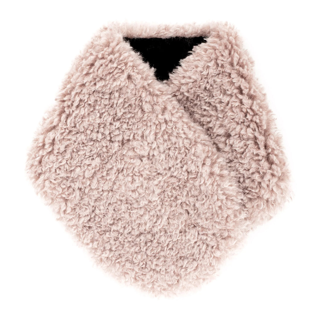 Coco Scarf -Faux Sheepskin - Rose