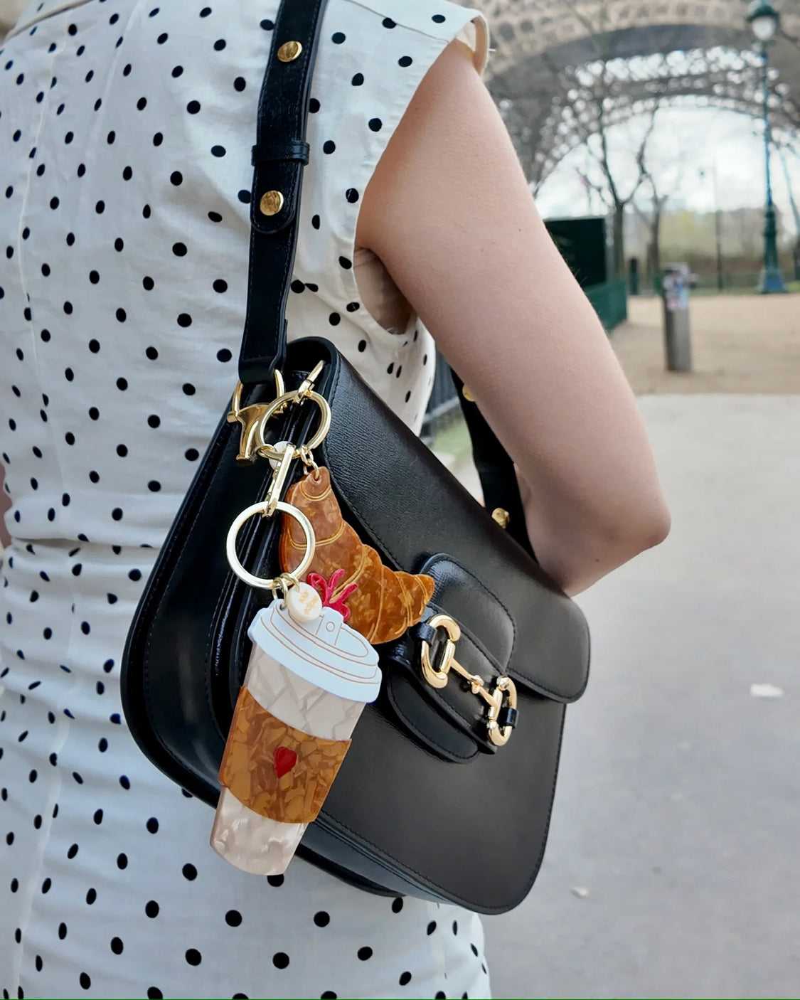 Coffee Cup Keyring - Brown