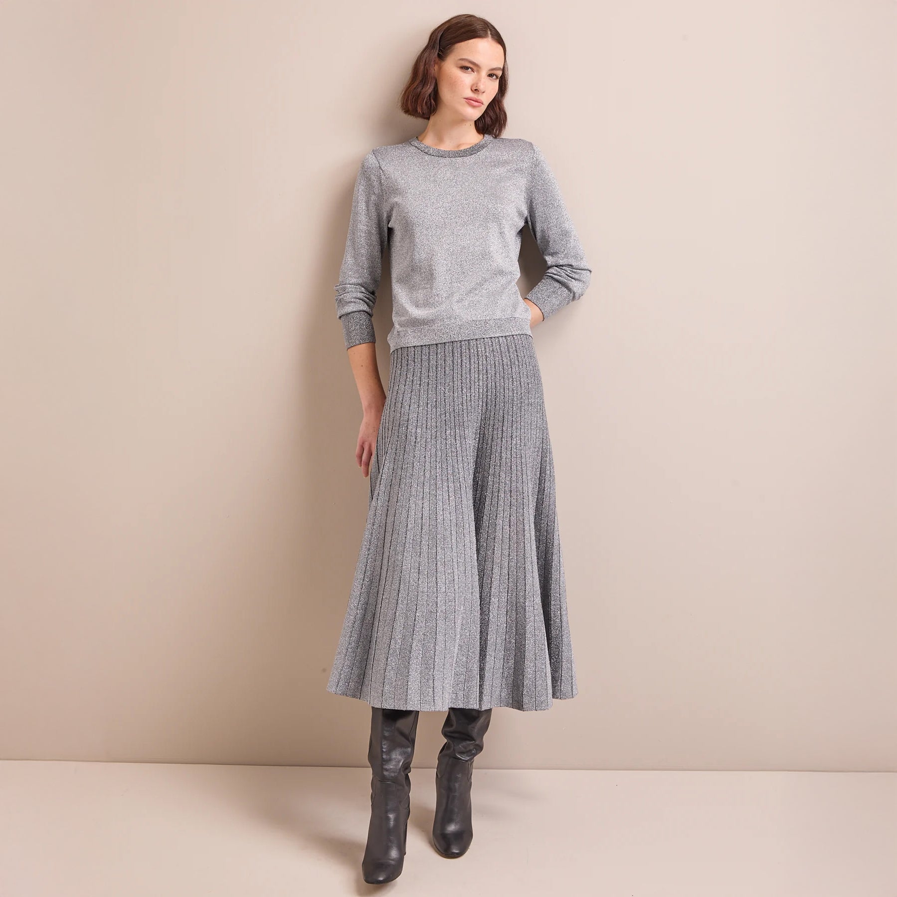 Colette Silver Jumper - Silver