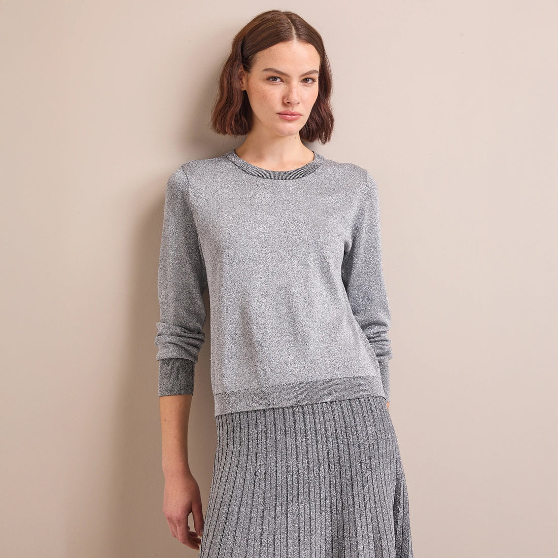 Colette Silver Jumper - Silver