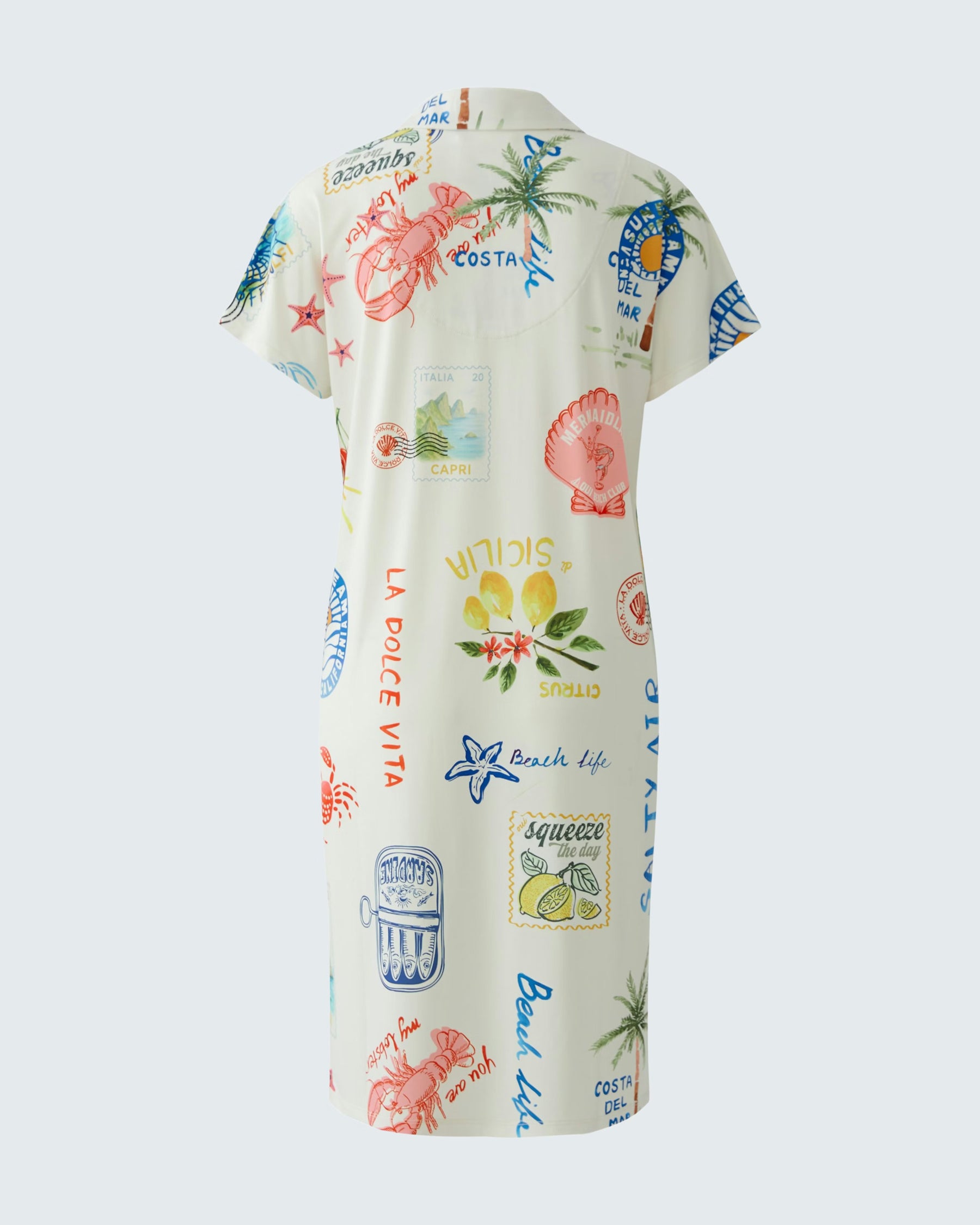 Collared Printed Dress - Multi