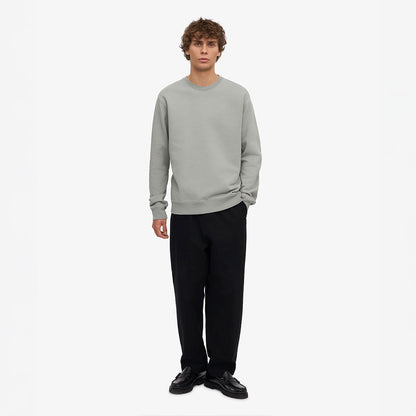 Classic Organic Crew - Steel Blue
