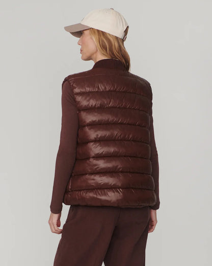 Colwyn Short Boxy Gilet - Brown Stone