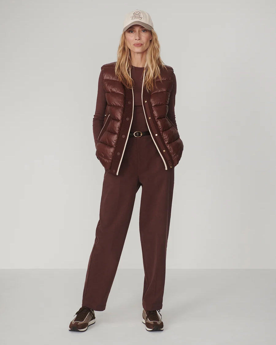 Colwyn Short Boxy Gilet - Brown Stone