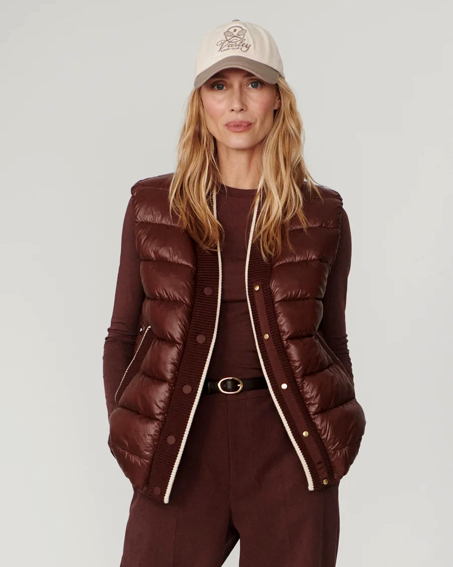 Colwyn Short Boxy Gilet - Brown Stone