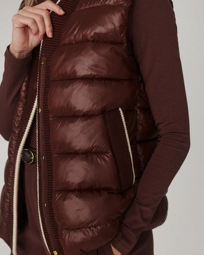 Colwyn Short Boxy Gilet - Brown Stone