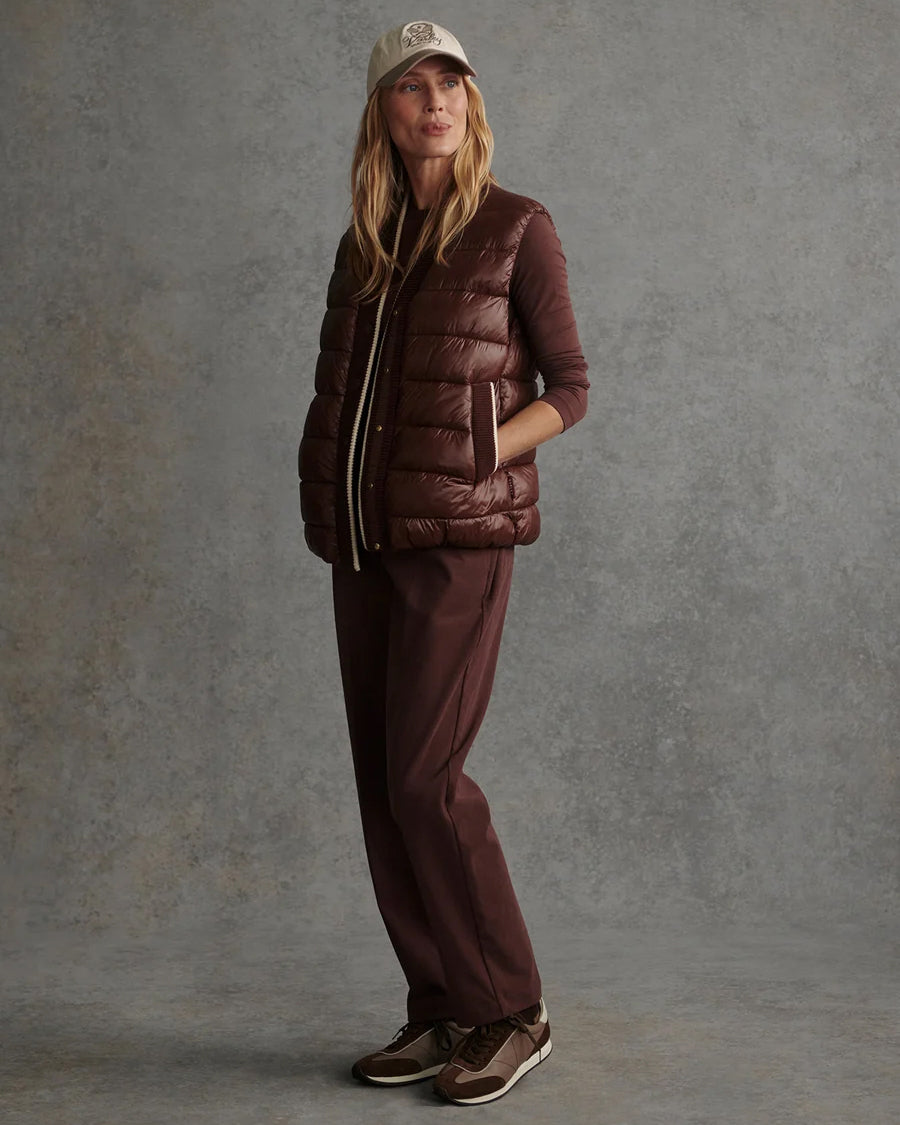 Colwyn Short Boxy Gilet - Brown Stone