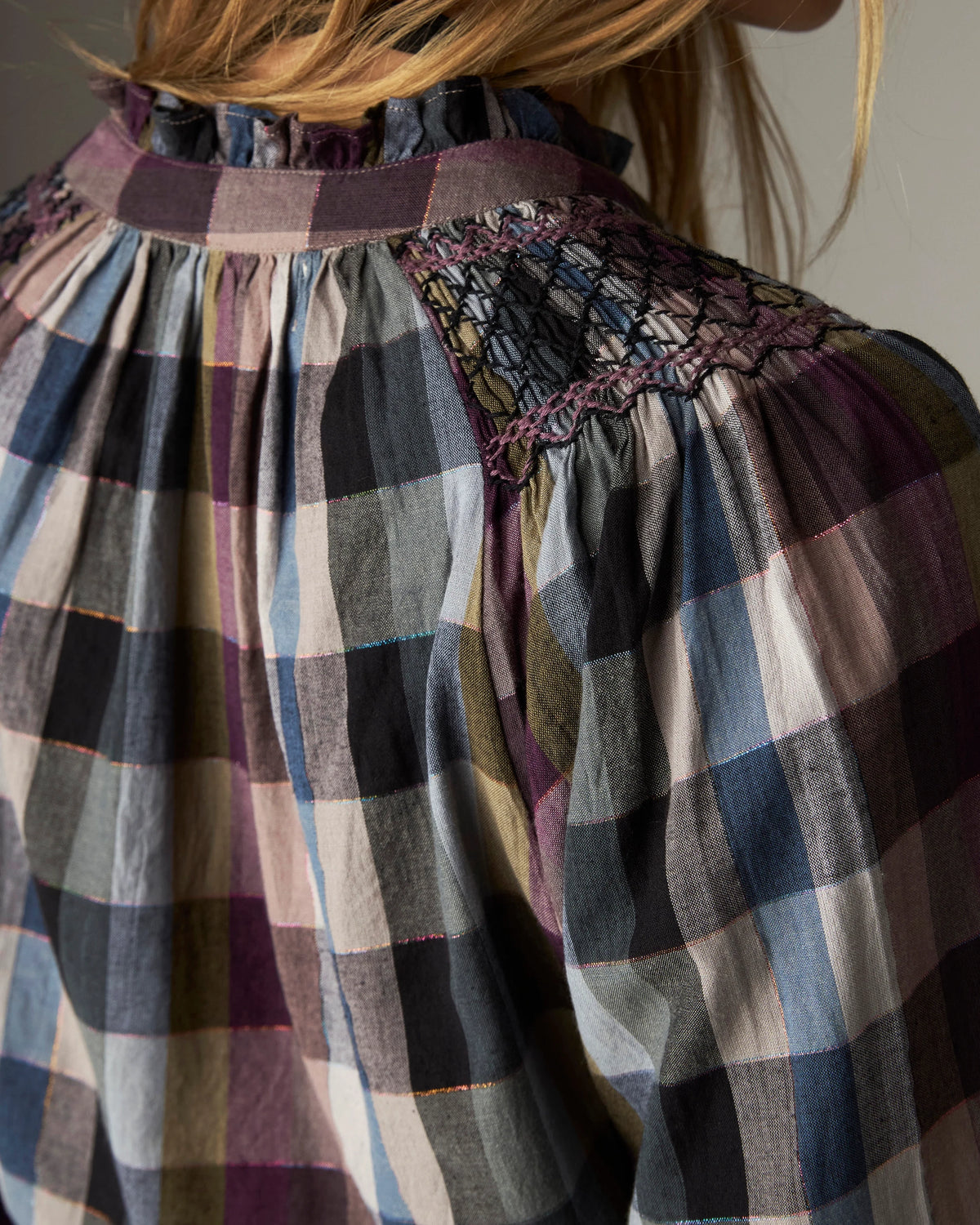 Cosmic Trail Mary Check Shirt - Plum