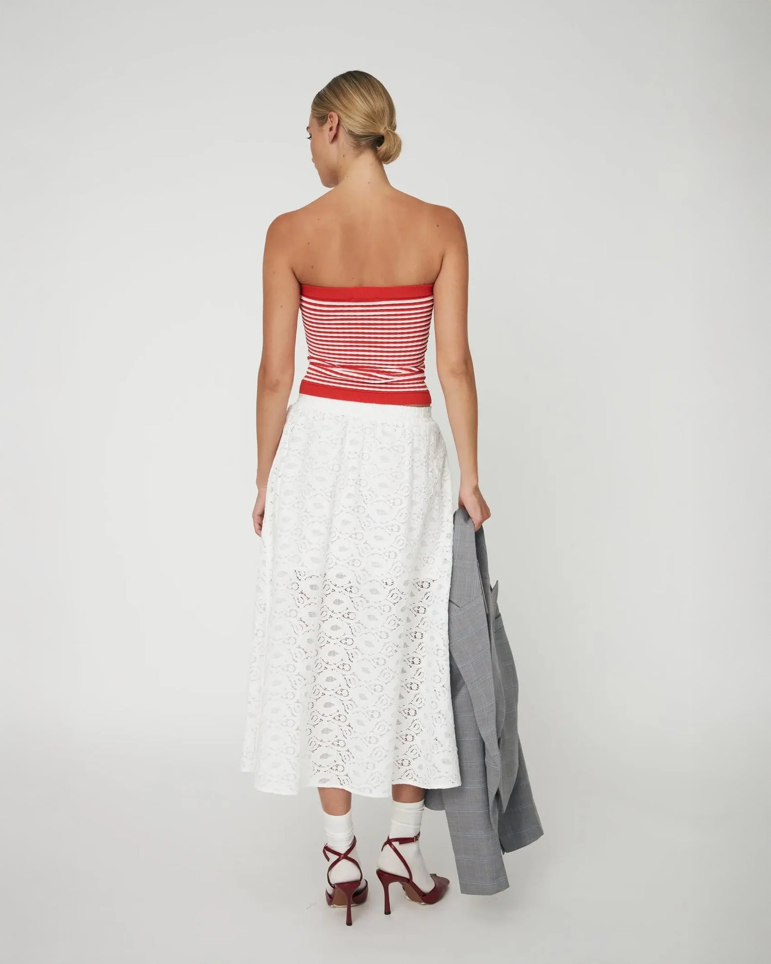 Cotton Lace Skirt - White