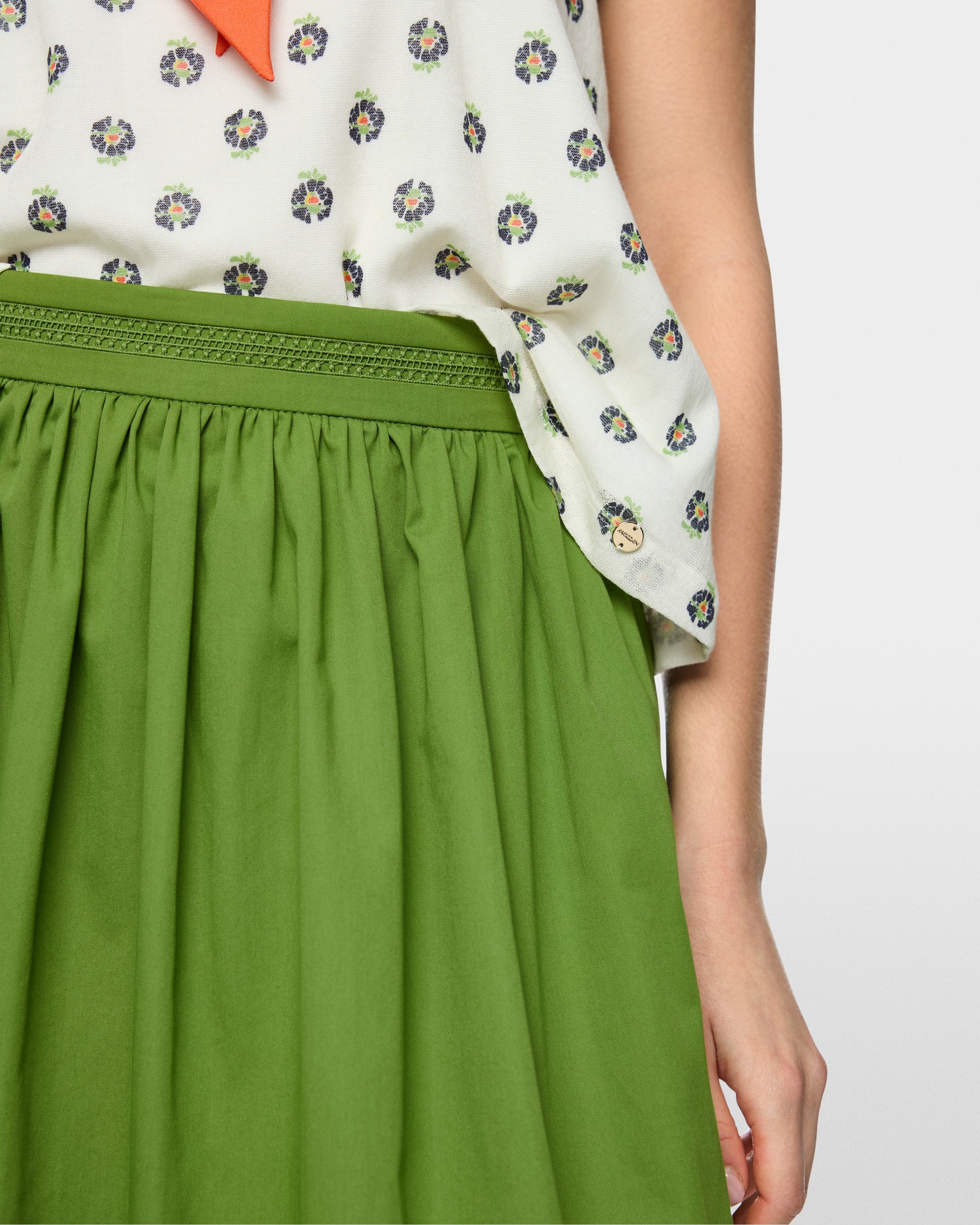 Cotton Skirt - Green