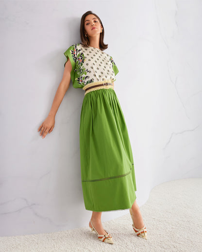 Cotton Skirt - Green