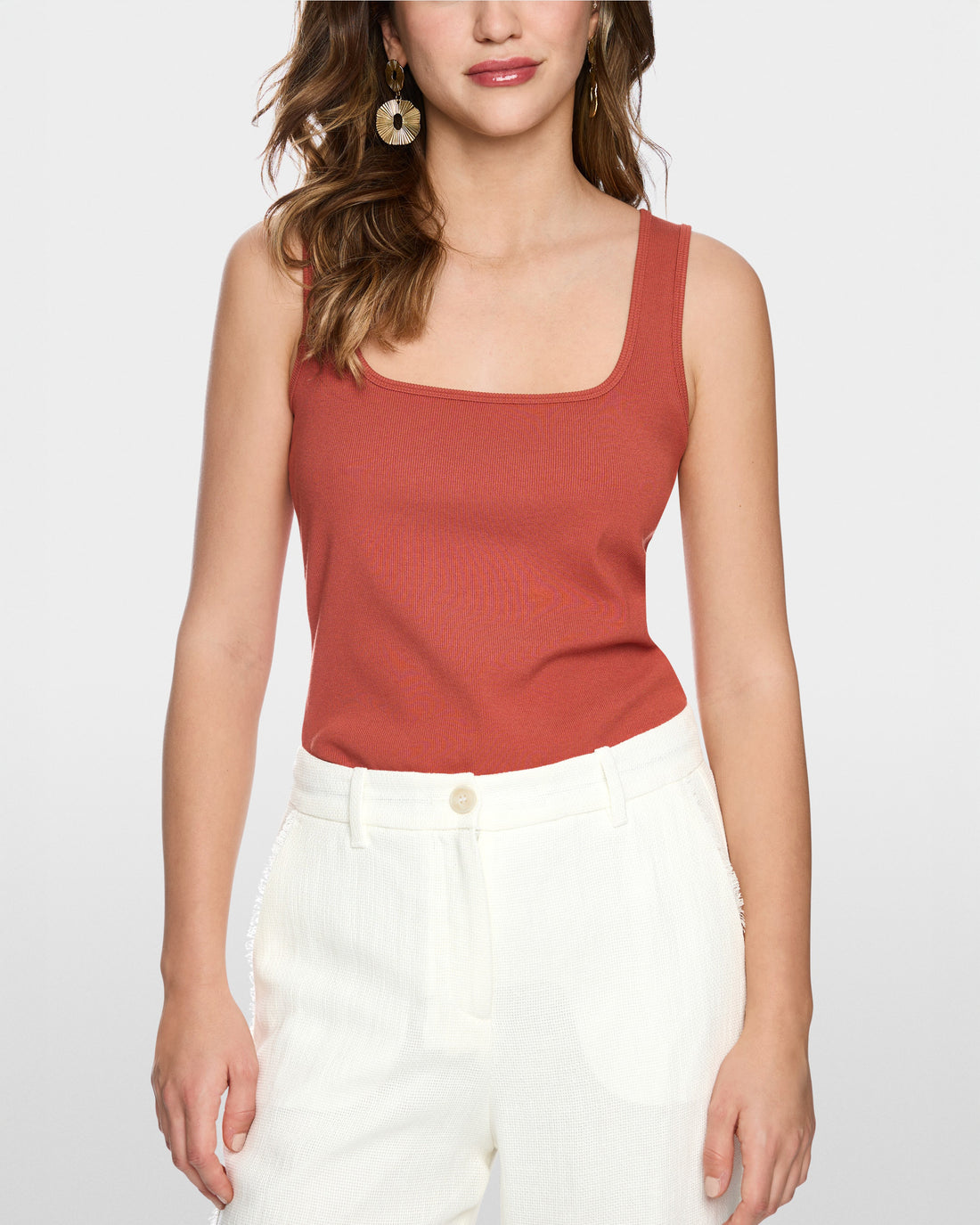 Cotton Tank Top - Rust