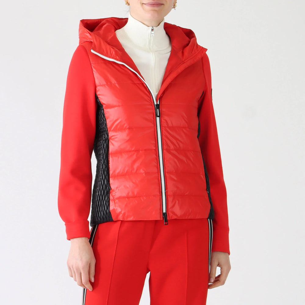 Hybrid Puffa Sports Jacket - Cranberry
