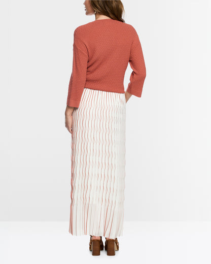 Crinkle Skirt - Ivory Rust