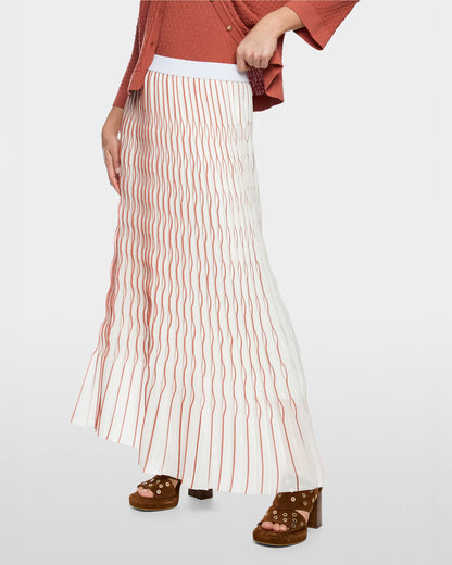 Crinkle Skirt - Ivory Rust