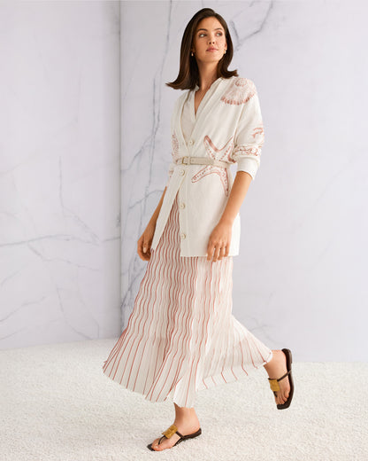 Crinkle Skirt - Ivory Rust
