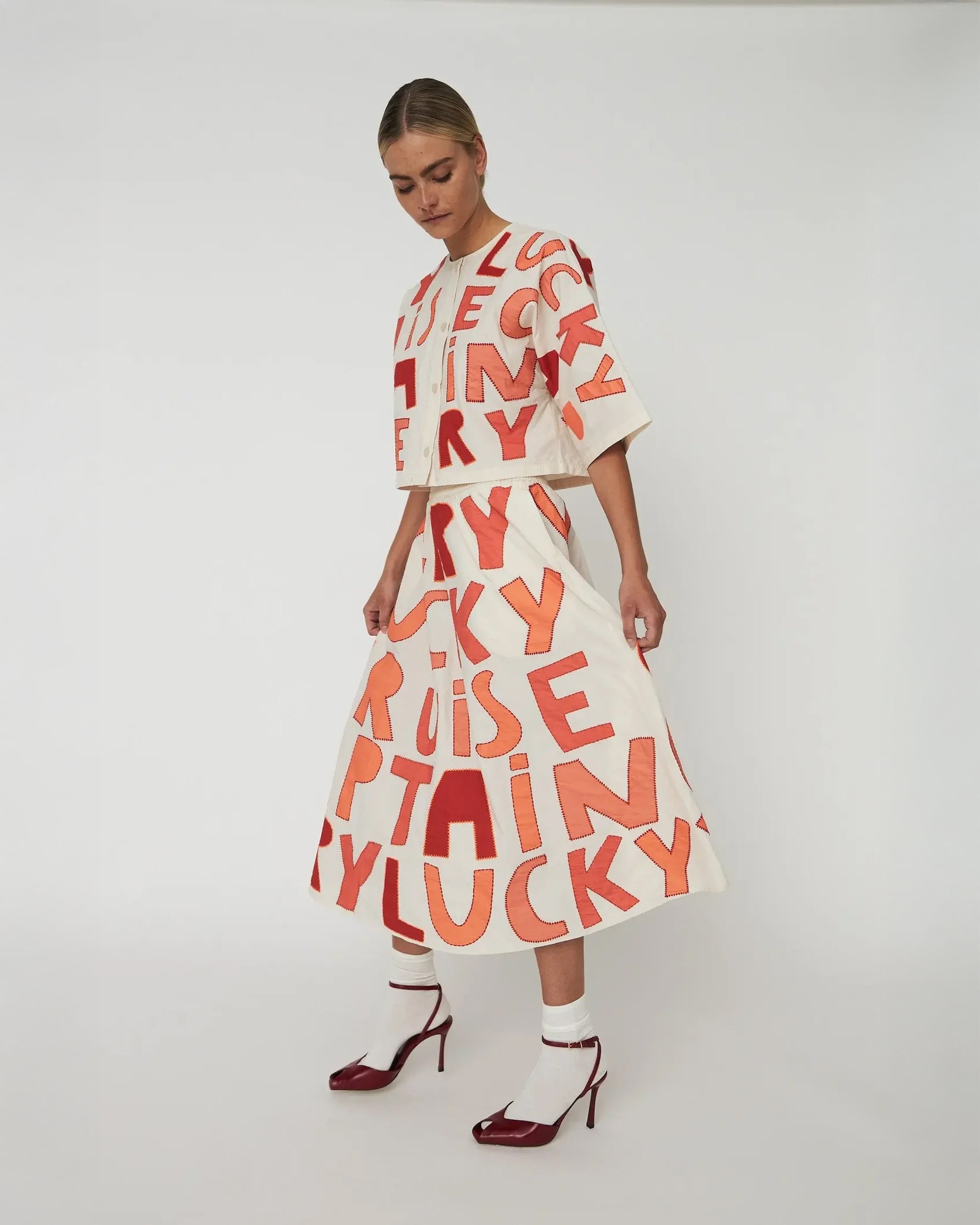 Cruise Skirt - Mixed Red